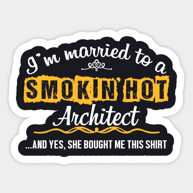 For Architect's Husband Funny Gift Sticker by divawaddle